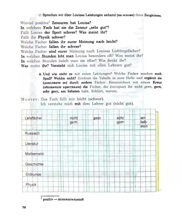 КулЛиб. Инесса Львовна Бим - Шаги 4: Учебник немецкого языка для 8 класса общеобразовательных учреждений. Страница № 72
