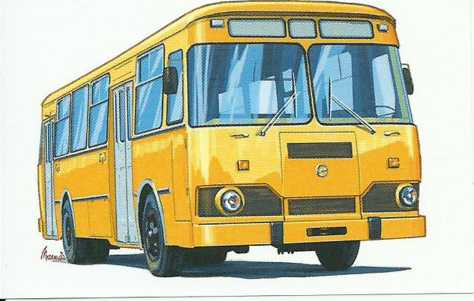 ЛиАЗ-677М. Журнал «Наши автобусы». Иллюстрация 3