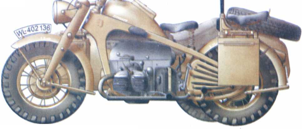 Мотоциклы Вермахта. Военное фото. Иллюстрация 15