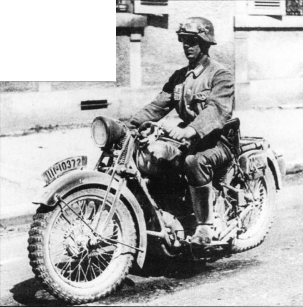 Мотоциклы Вермахта. Военное фото. Иллюстрация 70