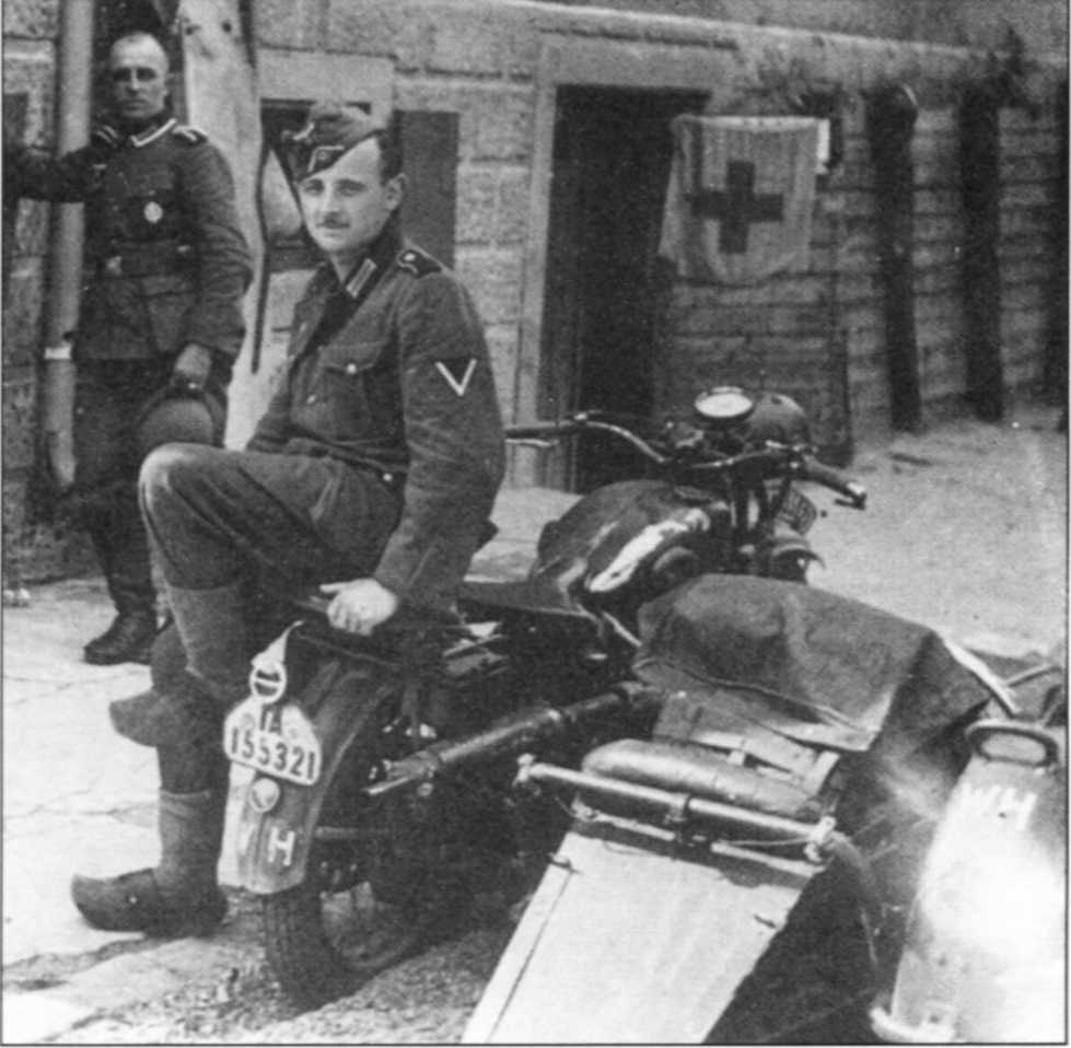 Мотоциклы Вермахта. Военное фото. Иллюстрация 73