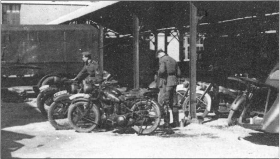 Мотоциклы Вермахта. Военное фото. Иллюстрация 89
