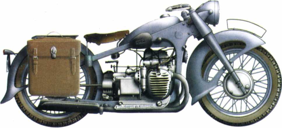 Мотоциклы Вермахта. Военное фото. Иллюстрация 10
