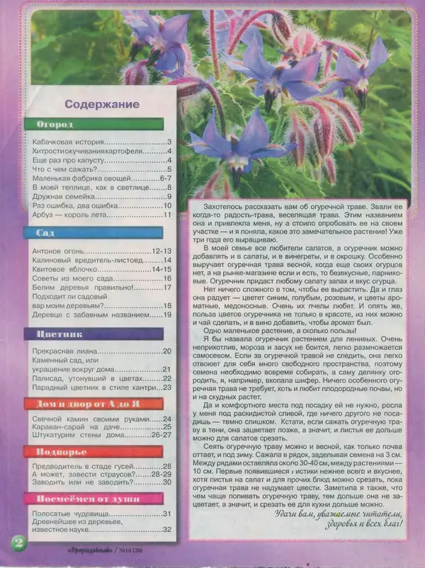 КулЛиб.   журнал Приусадебный - Приусадебный 2014 №10(28). Страница № 2