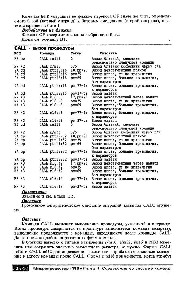 КулЛиб. В. Л. Григорьев - Микропроцессор i486. Архитектура и программирование. Страница № 274