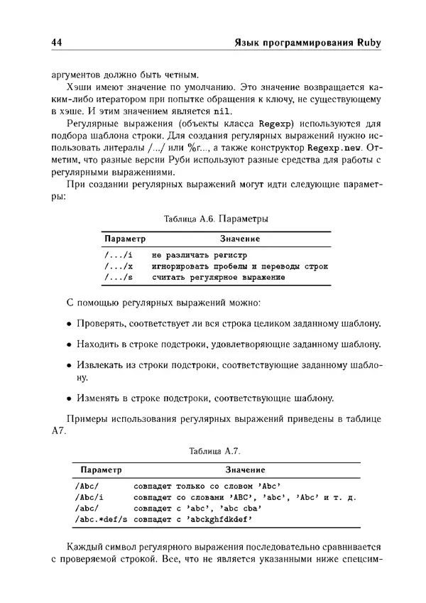 КулЛиб. Е. А. Роганов - Программирование на языке Ruby: Учебное пособие. Страница № 44