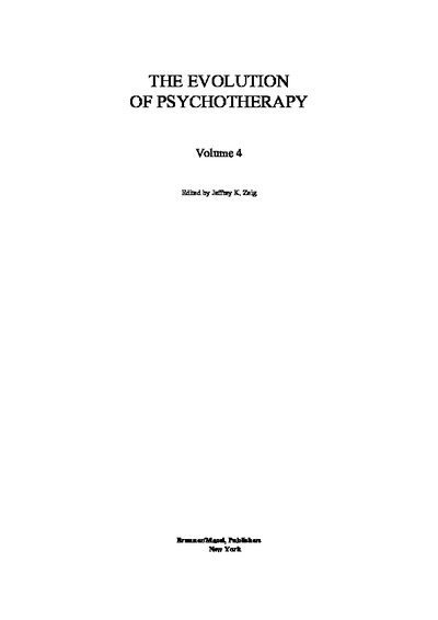 Эволюция психотерапии. Том 4 (pdf)